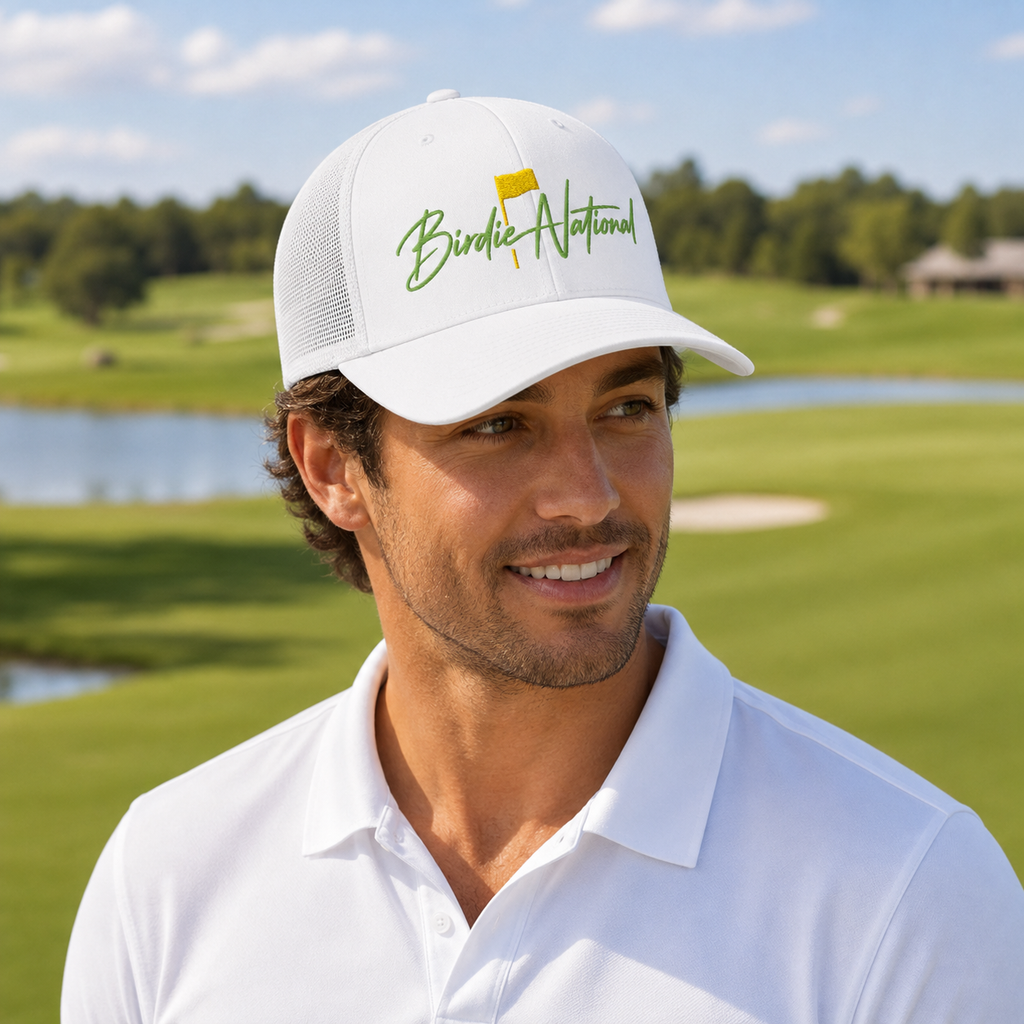 Birdie National Embroidered AirFlow Hat - White