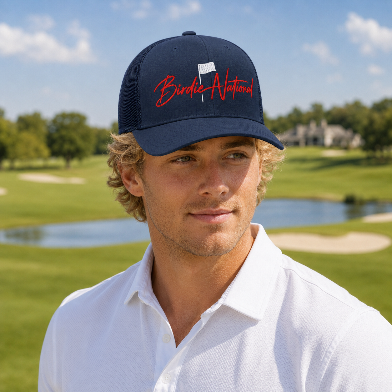 Birdie National Embroidered AirFlow Hat - Navy