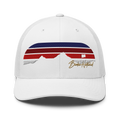Birdie National white six-panel trucker cap with mesh back and embroidered golf course landscape graphic